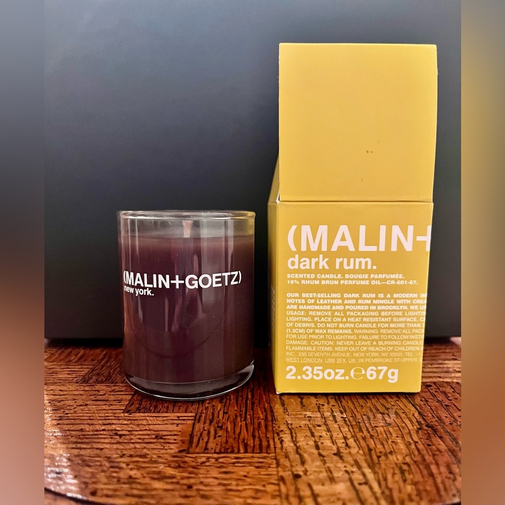 NEW MALIN+GOETZ Travel Size Dark Rum Candle 2.35oz